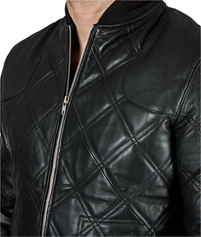 DavidBeckhamDiamondQuiltedBlackLeatherJacket_3