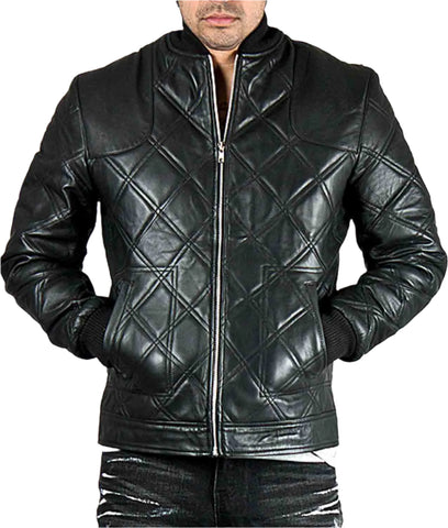 DavidBeckhamDiamondQuiltedBlackLeatherJacket_6