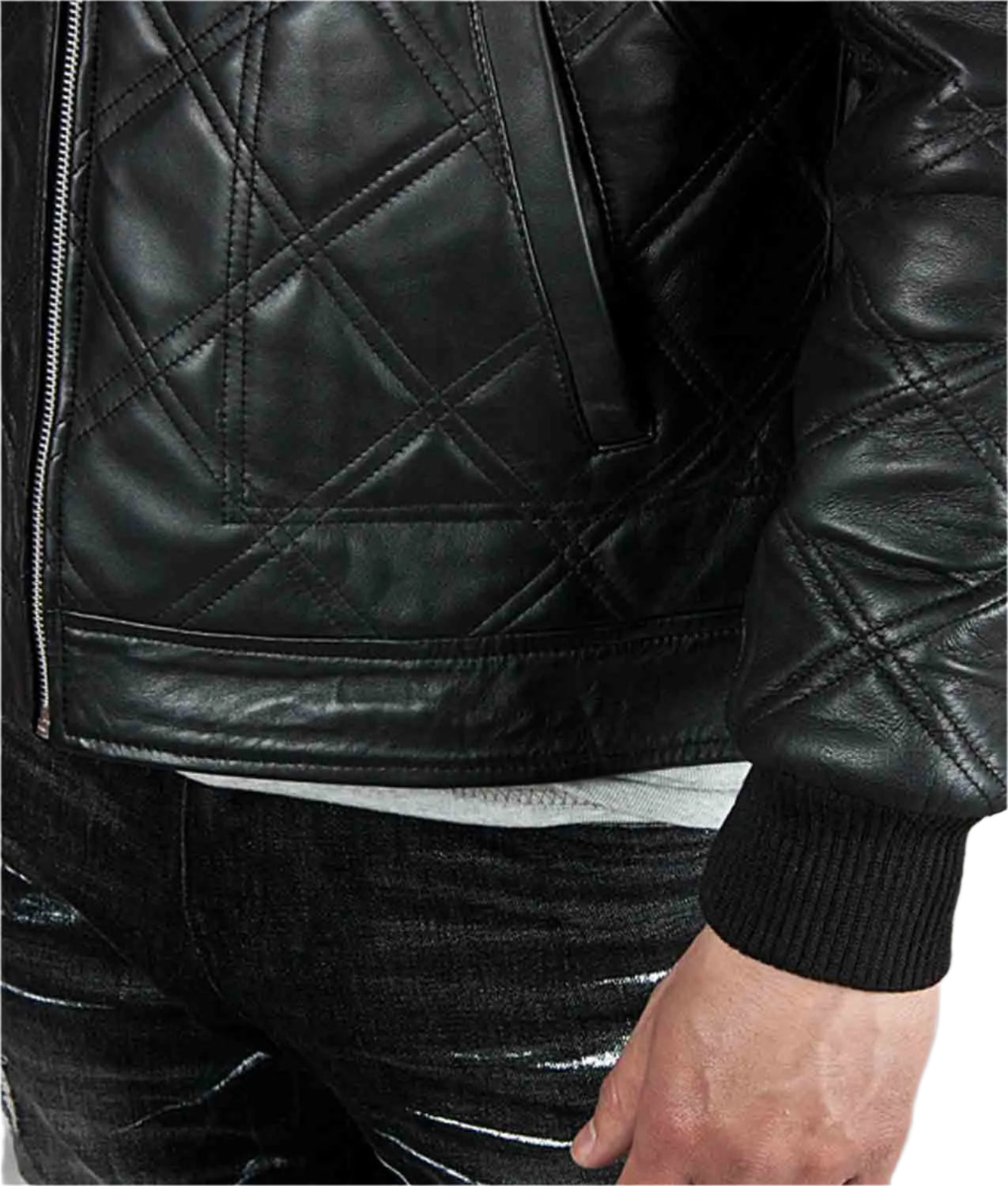 DavidBeckhamDiamondQuiltedBlackLeatherJacket_8