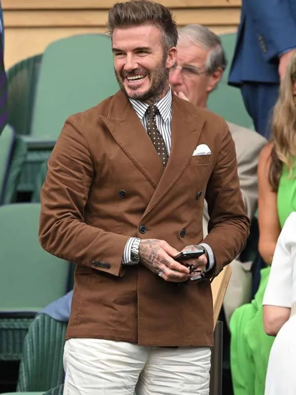 David Beckham Wimbledon Brown Blazer