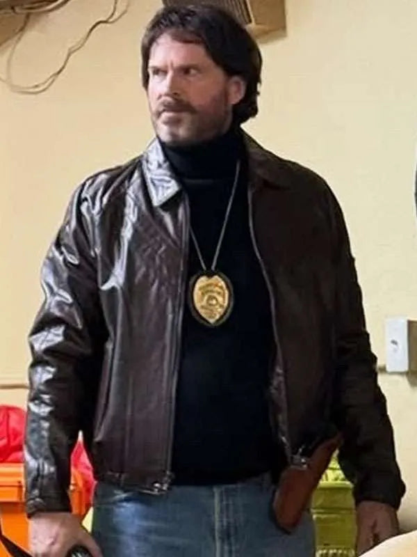 Dead Man’s Wire 2026 Cary Elwes Leather Jacket