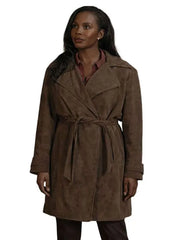Fightland 2026 Deborah Ayorinde Brown Trench Coat
