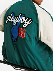 Playboy Green Varsity Jacket