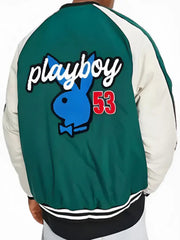 Playboy Green Varsity Jacket