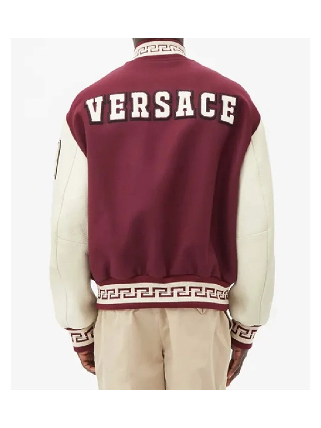 Donatella Burgundy Versace Varsity Jacket