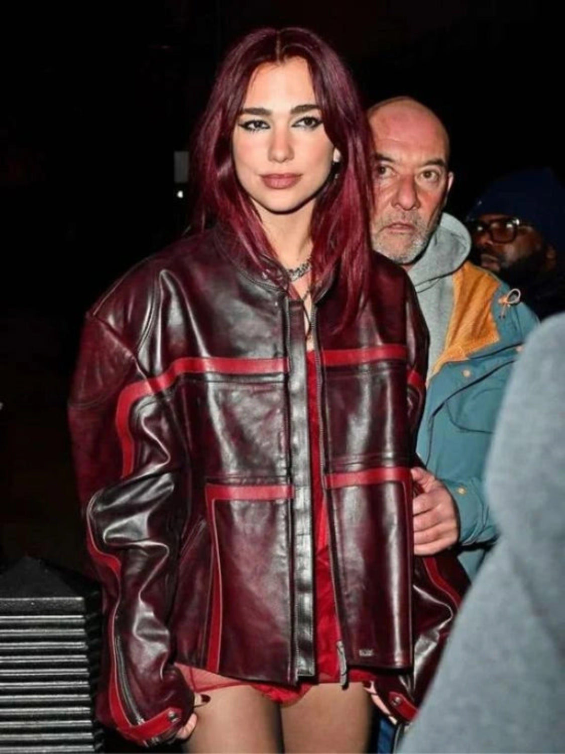 DuaLipa2024BRITAwardsMaroonLeatherJacket_2_1