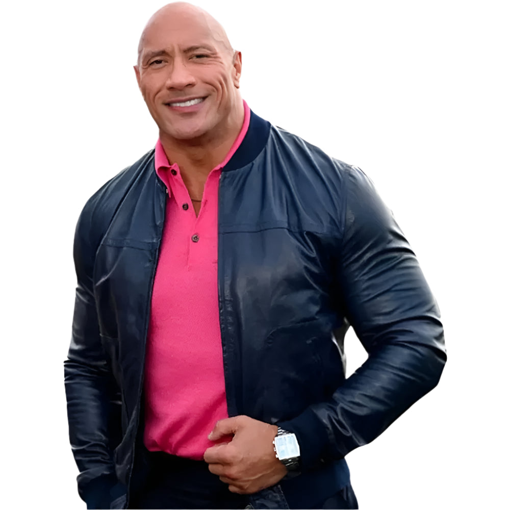 Dwayne Johnson Black Adam 2022 Bomber Leather Jacket