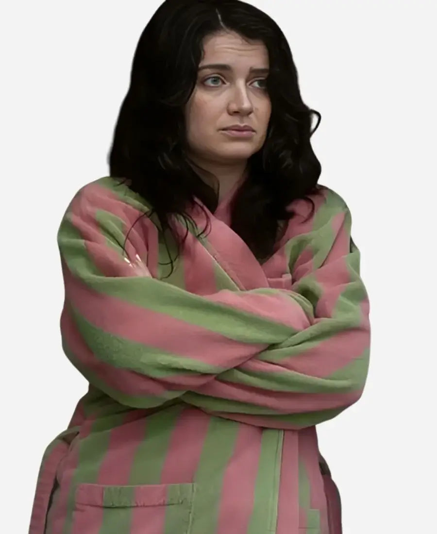 Eve Hewson Bad Sisters S02 Striped Robe