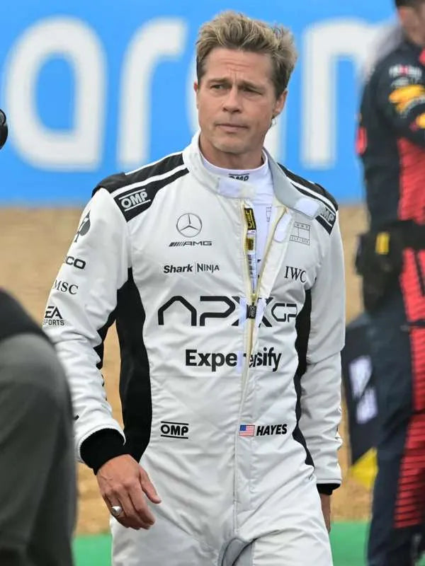 Brad Pitt F1 Racer Leather Jacket
