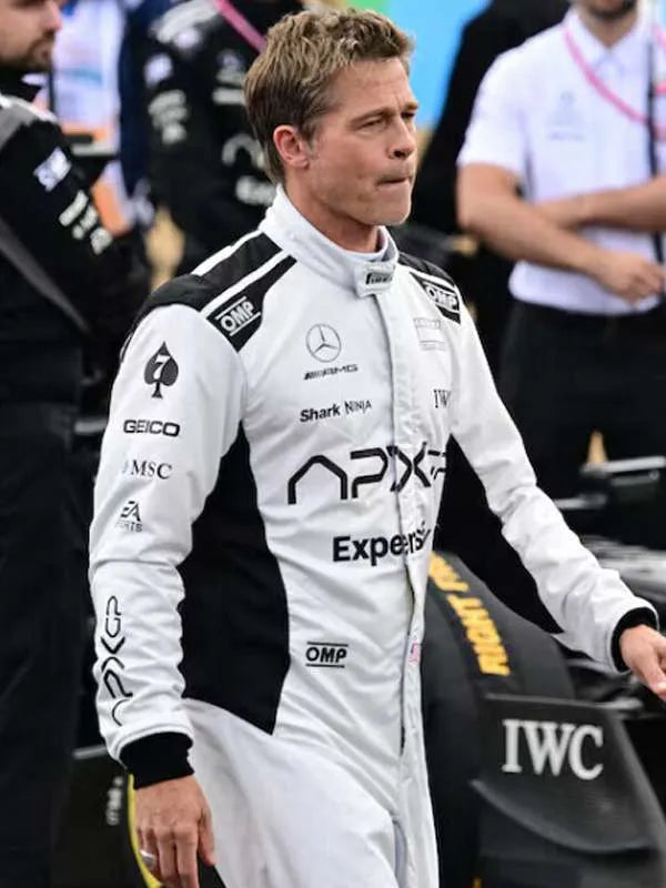 Brad Pitt F1 Racer Leather Jacket