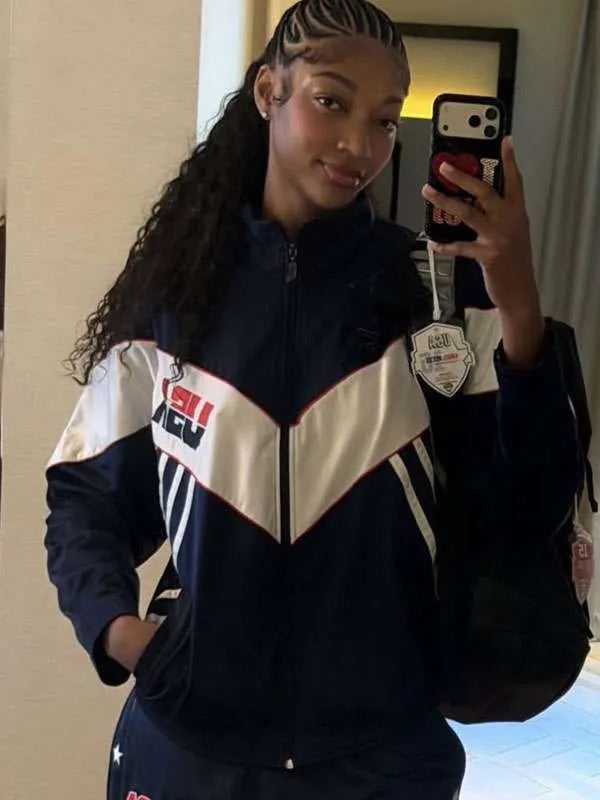 Angel Reese FIBA WWC 2026 USA Track Jacket
