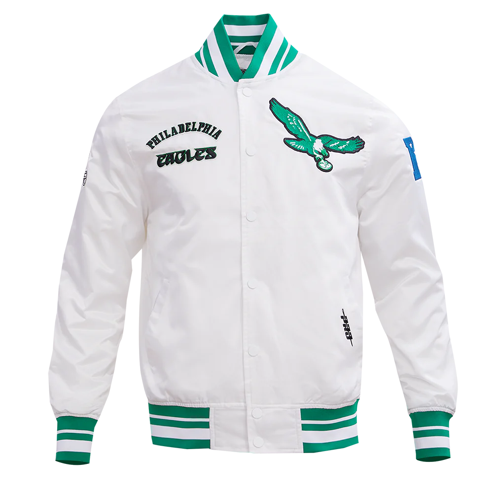 NFL PHILADELPHIA EAGLES RETRO CLASSIC MEN'S RIB SATIN JACKET