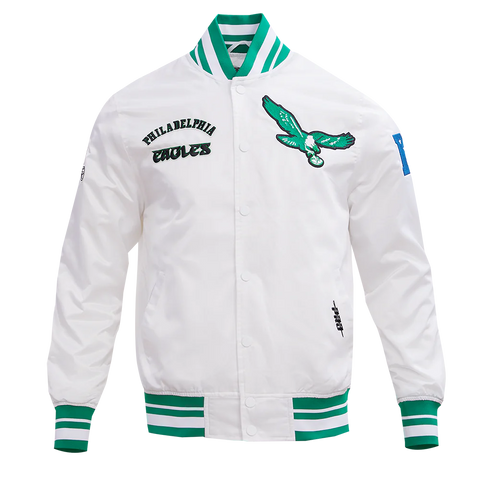 NFL PHILADELPHIA EAGLES RETRO CLASSIC MEN'S RIB SATIN JACKET