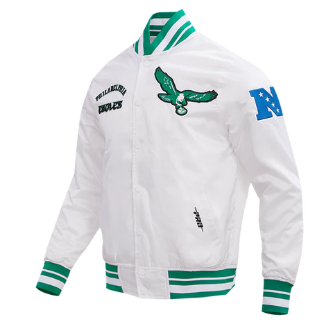 NFL PHILADELPHIA EAGLES RETRO CLASSIC MEN'S RIB SATIN JACKET