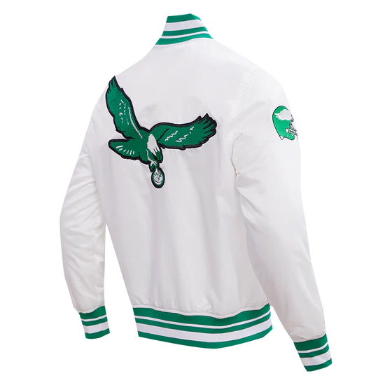 NFL PHILADELPHIA EAGLES RETRO CLASSIC MEN'S RIB SATIN JACKET