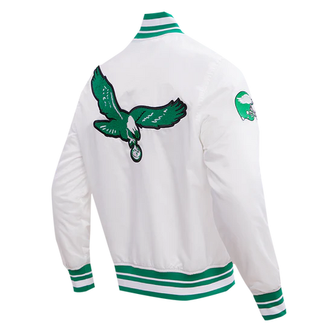 NFL PHILADELPHIA EAGLES RETRO CLASSIC MEN'S RIB SATIN JACKET