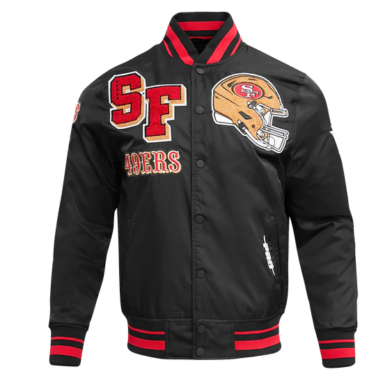 NFL SAN FRANCISCO 49ERS MASHUP MEN'S RIB SATIN JACKET