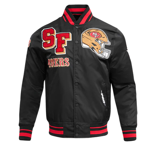 NFL SAN FRANCISCO 49ERS MASHUP MEN'S RIB SATIN JACKET