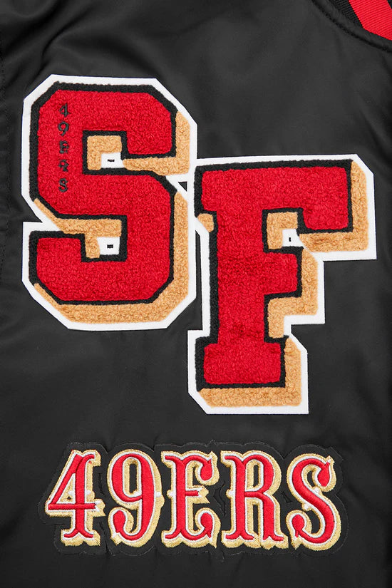 NFL SAN FRANCISCO 49ERS MASHUP MEN'S RIB SATIN JACKET