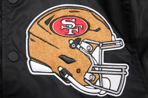 NFL SAN FRANCISCO 49ERS MASHUP MEN'S RIB SATIN JACKET