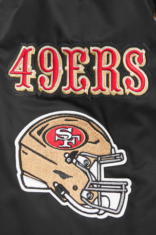 NFL SAN FRANCISCO 49ERS MASHUP MEN'S RIB SATIN JACKET