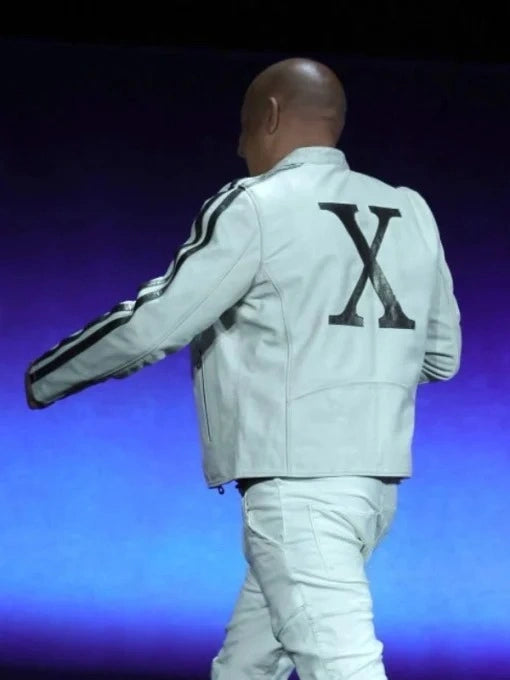 Vin Diesel Fast X White Leather Jacket