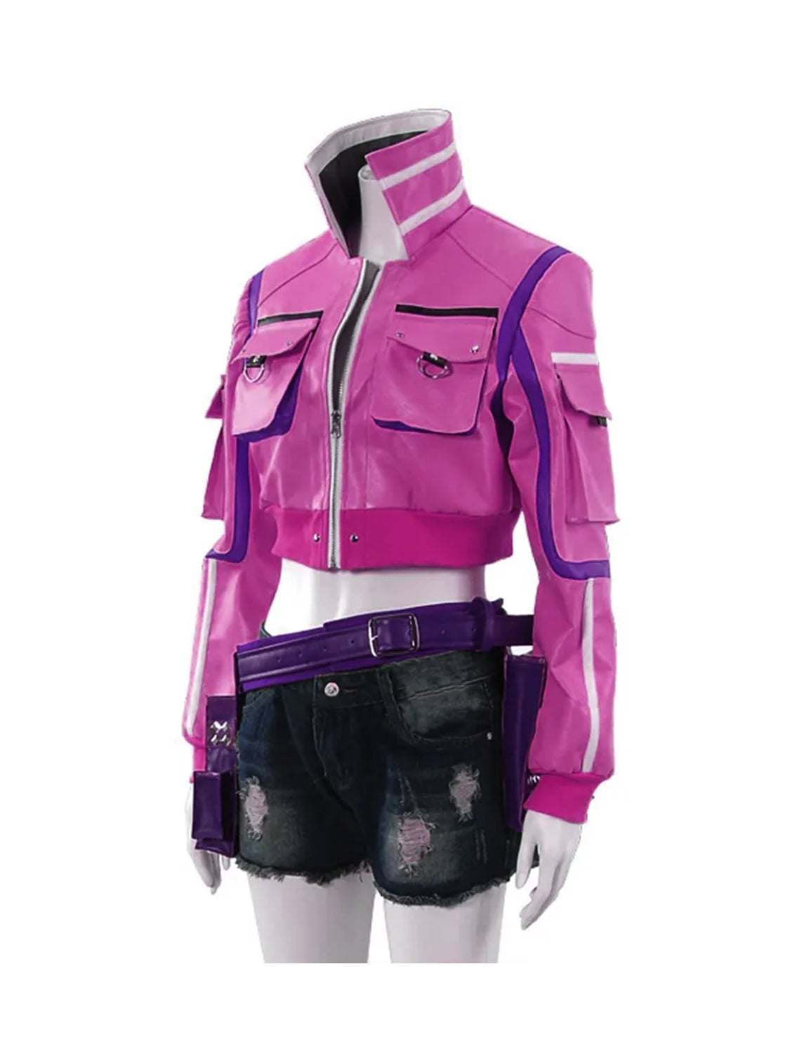 Final Fantasy XV Cindy Aurum Cosplay Faux Leather Jacket