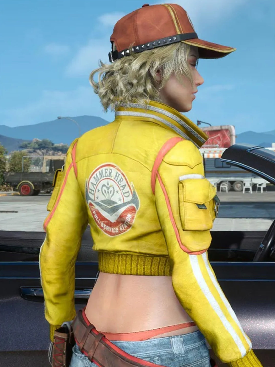 Final Fantasy XV Cindy Aurum Cosplay Faux Leather Jacket