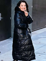 NYC 2025 Fran Drescher Black Puffer Coat

