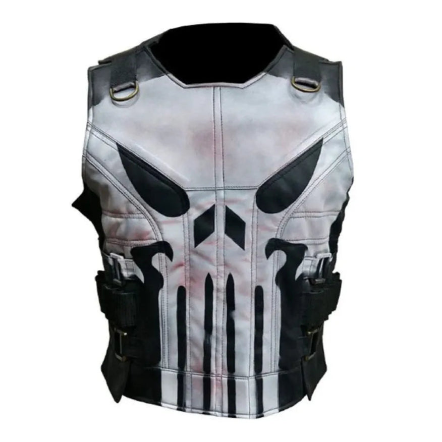 Frank Castle Punisher Vol 2 Jon Bernthal Genuine Leather Vest