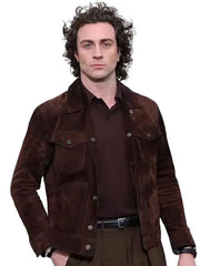 Fuze 2026 Aaron Taylor-Johnson Suede Leather Jacket
