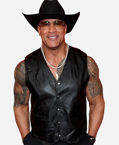 GQ Men Of The Year Dwayne Johnson Black Vest