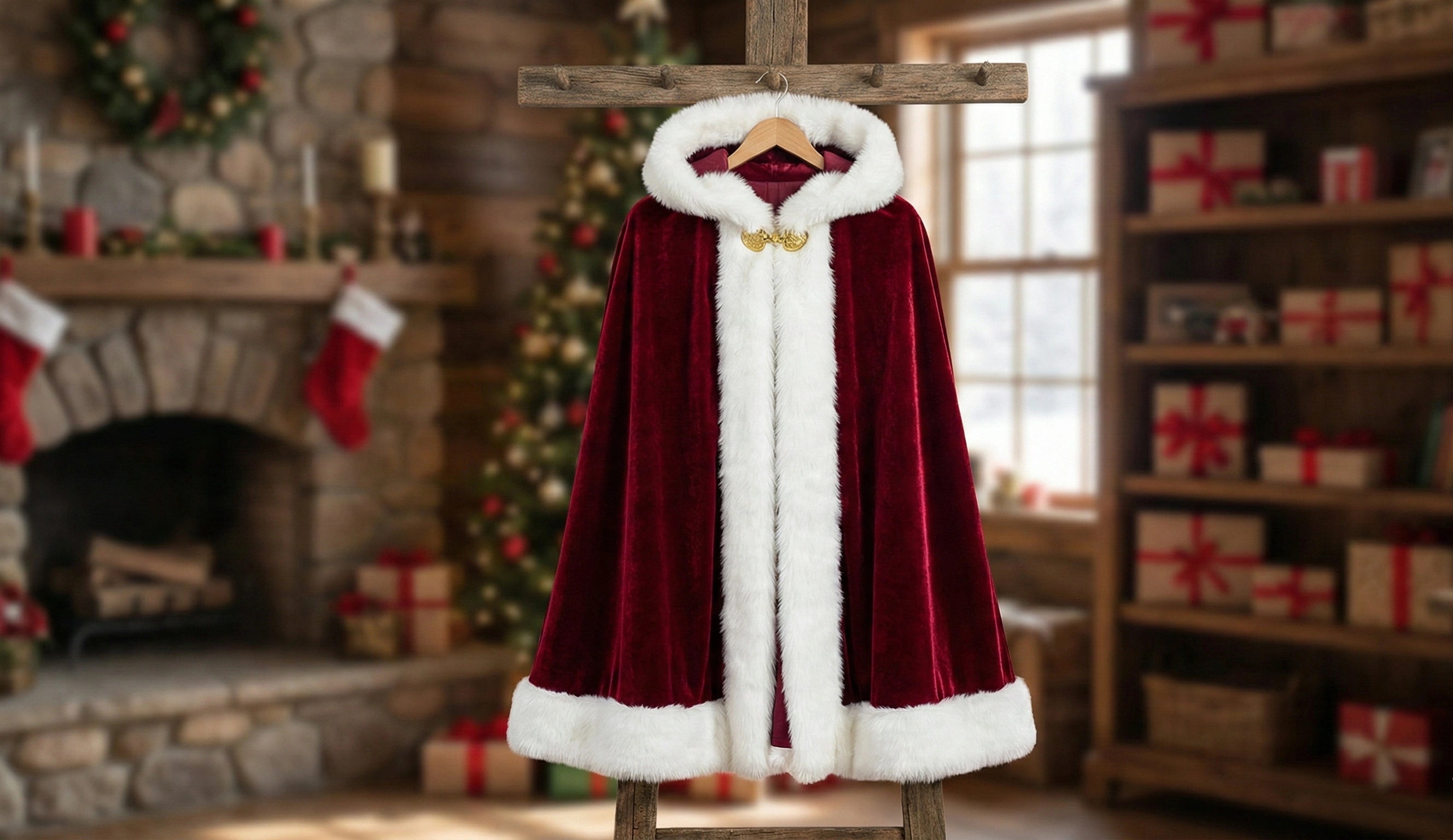 Handmade Velvet Santa Claus Cape