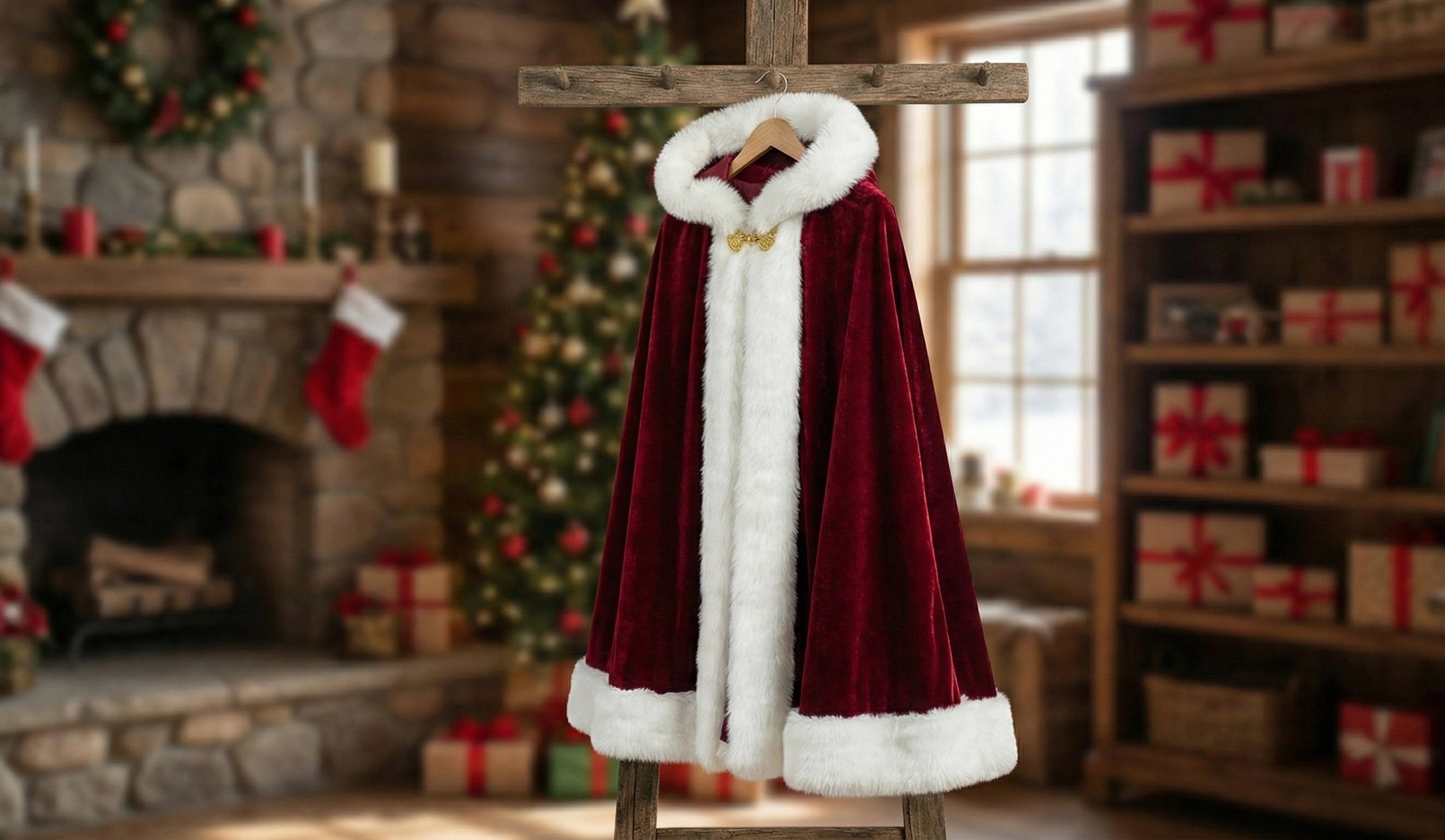 Handmade Velvet Santa Claus Cape