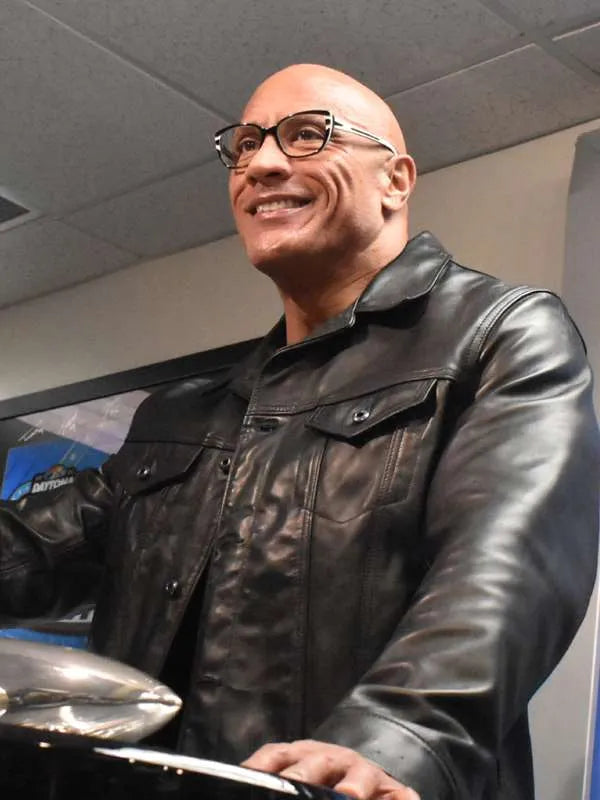 Dwayne Johnson Daytona 500 Leather Jacket