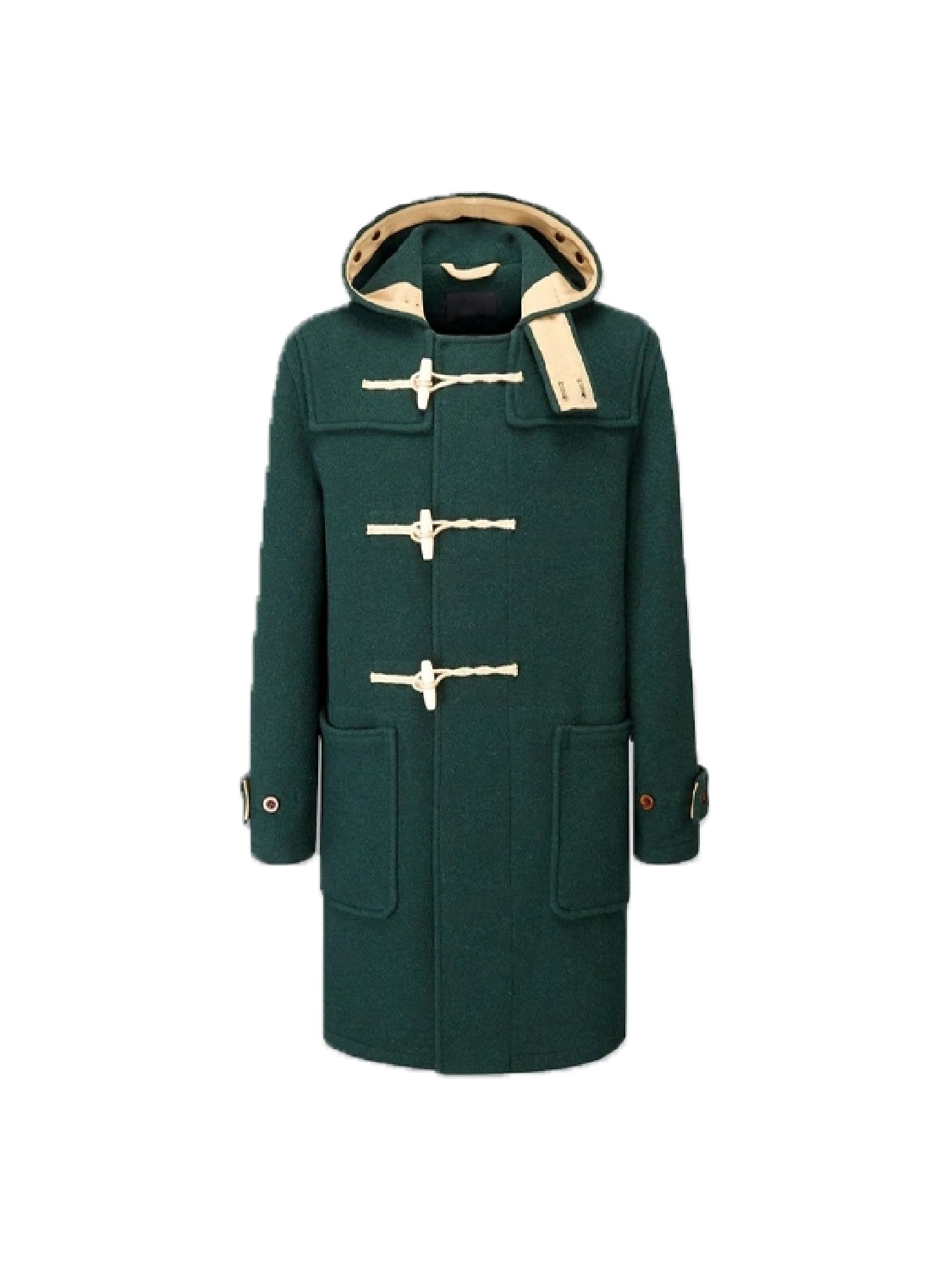 Green Hooded Heartstopper Charlie Spring Wool Coat