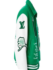 Louis Vuitton Varsity Green and White Jacket