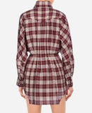 Gwen Stefani The Voice S026 Plaid Belted Shirt Dress