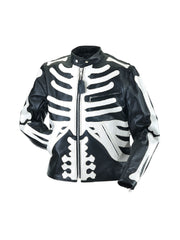 skeleton Hallowen Leather Jacket
