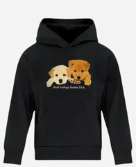 Hard Feelings Harder Dick Black Hoodie