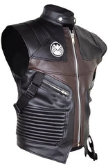 Hawkeye Genuine Leather Black Vest