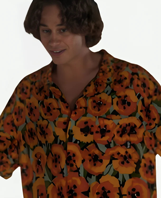 Home And Away Orange Poppy Print Shirt