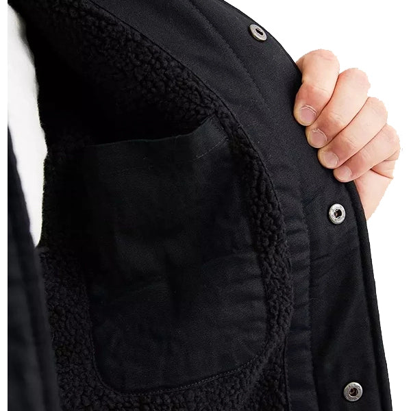Mens Black Hooded Charger Jacket
