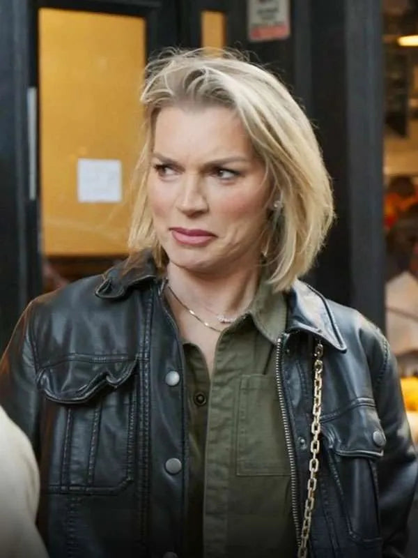 Lindsay Hubbard In the City 2026 Black Leather Jacket
