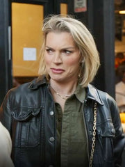 Lindsay Hubbard In the City 2026 Black Leather Jacket
