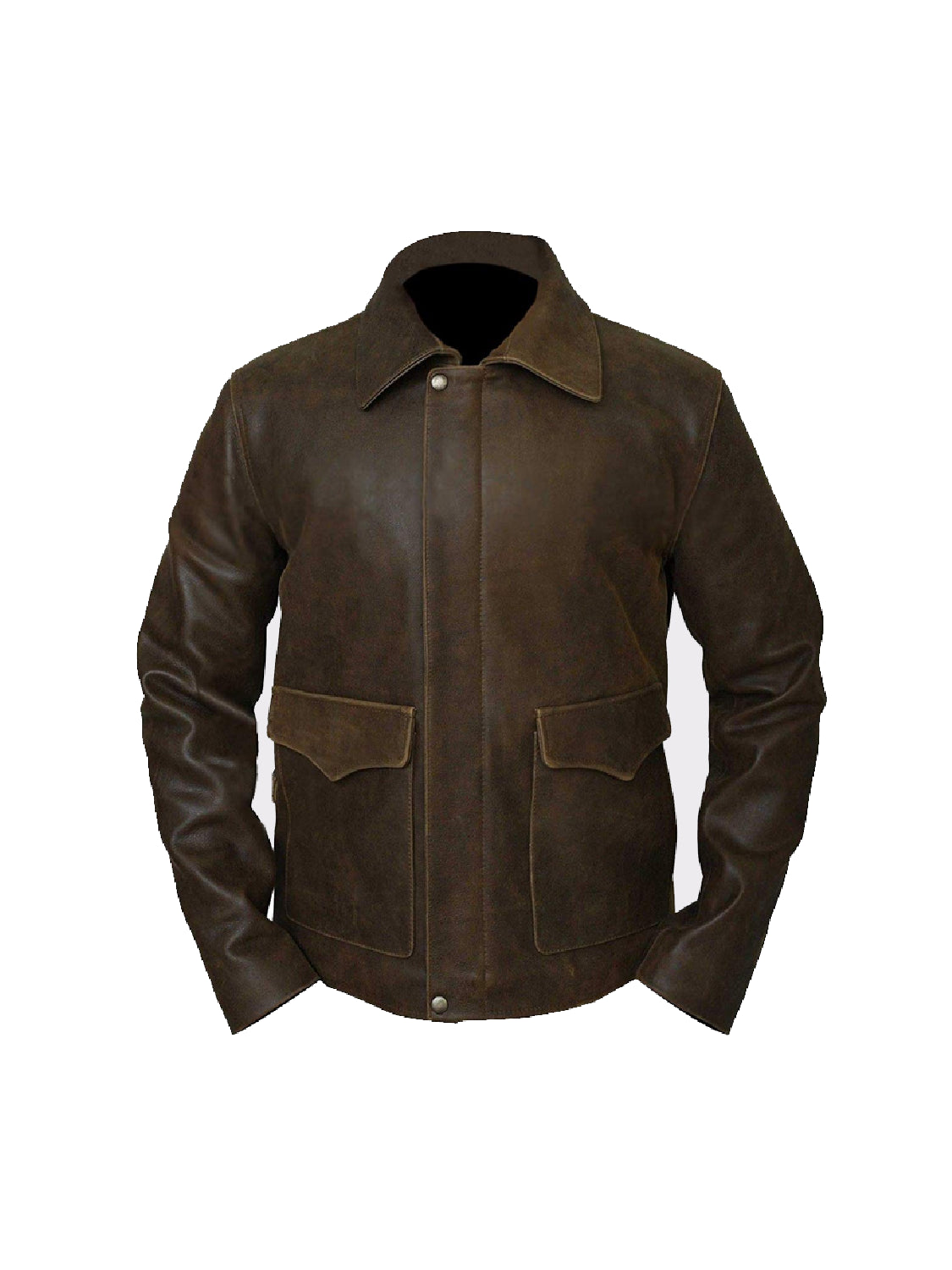 Indiana Jones Vintage Brown Distressed Leather Jacket