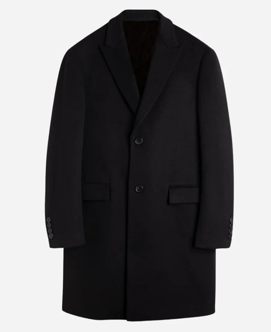 It Ends with Us Justin Baldoni Mid-Length Black Coat