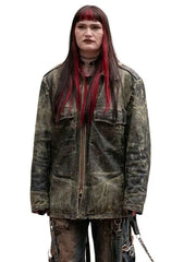 Roommates 2026 Ivy Wolk Distressed Leather Jacket