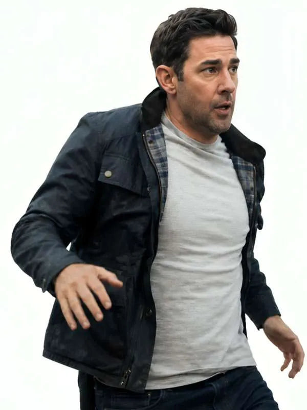 Jack Ryan Ghost War Black Jacket