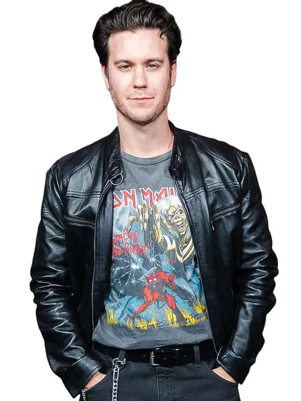 James Deveney Evil Dead Burn 2026 Black Leather Jacket
